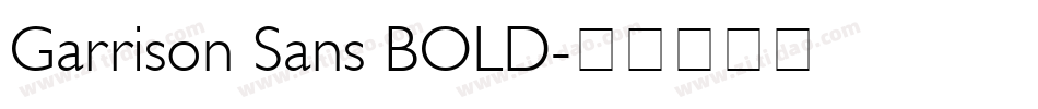 Garrison Sans BOLD字体转换